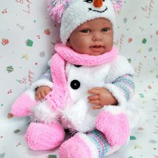 Новогодний костюм "Снеговичка в розовом" "