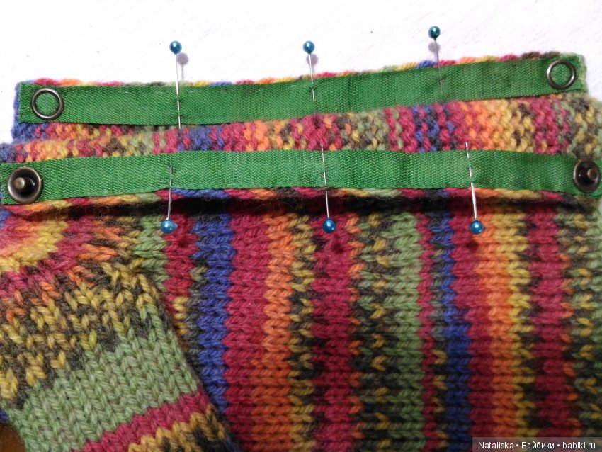 рубашечные кнопки на вязаной кофте