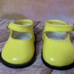 Жёлтые туфельки для кукол Готц(Gotz) 48-50 см.