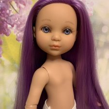 Красивая Ева с фиолетовыми волосами(тело шарнирное) от Berjuan.