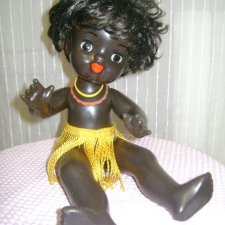 кукла СССР, негритянка. Ленигрушка