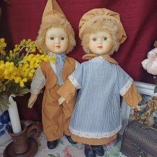 Пара фарфоровых кукол Германия 80-90 е гг 40 см