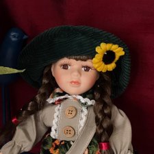 Фарфоровая кукла Германия 20 см 90 е