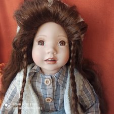 Большая фарфоровая кукла Германия 55 см, 90е