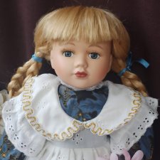 Фарфоровая кукла 40 см Германия 90 е