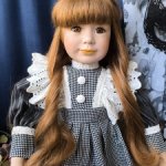 Большая фарфоровая кукла Германия 90 е