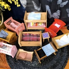 Винтажные кроватки для пупсиков