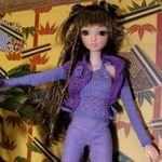 Связаные на шпильках наряды для маленьких кукол.