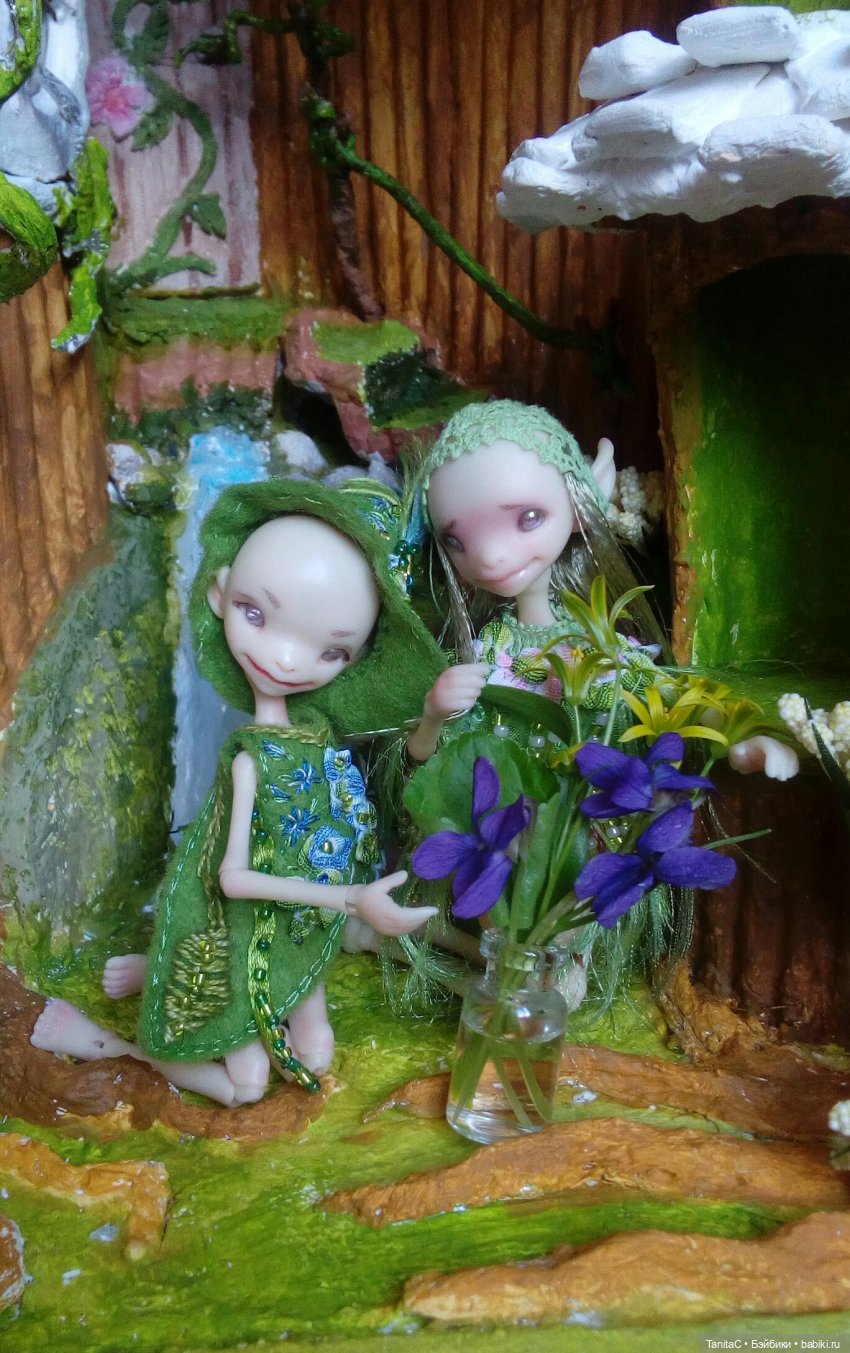 На прогулке с феями и с собакой (bjd dreamhighstudio)