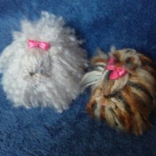 Маленькие забавные собачки из пряжи. МК от Таниты