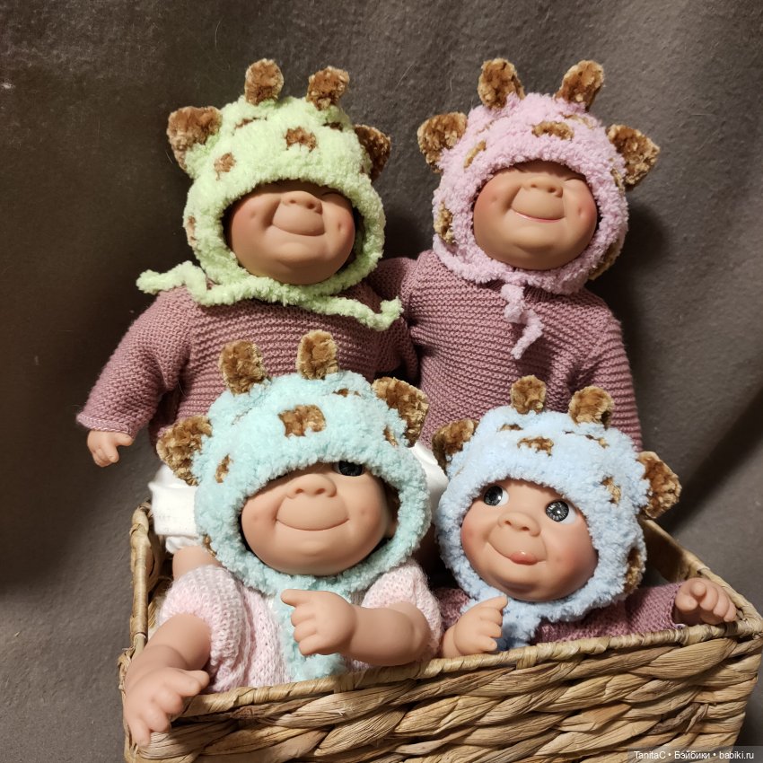 Шапочки жирафики — Одежда и обувь для кукол своими руками: фото (фото 6)