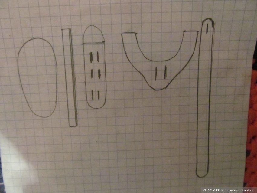 Босоножки для советской шарнирной куклы