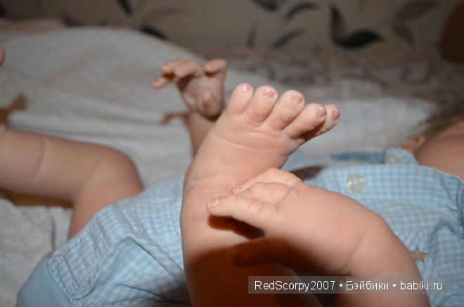 Силикон-виниловый малыш реборн - сплюшка, молд Шейлы Майкл (фото 5)