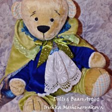 Мой новый мишка Принц из винтажного плюша (с ревуном)