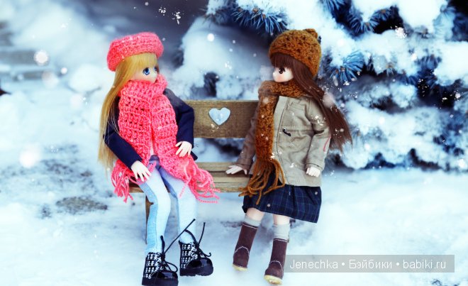 Наша первая зимняя фотосессия! (куклы фирмы Azone)