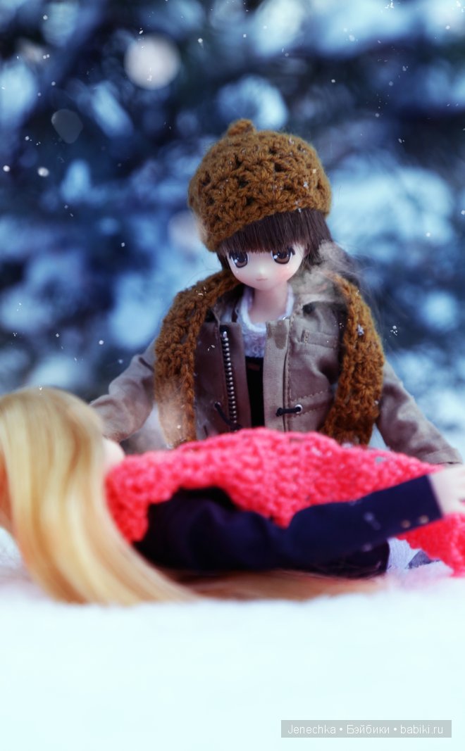 Наша первая зимняя фотосессия! (куклы фирмы Azone) (фото 8)