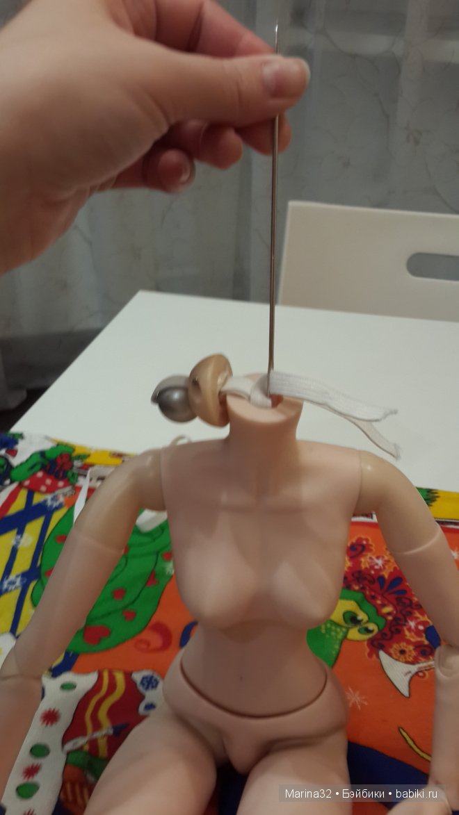 Ремонт куклы "Звезда подиума" из подручных средств (голова) (фото 7)