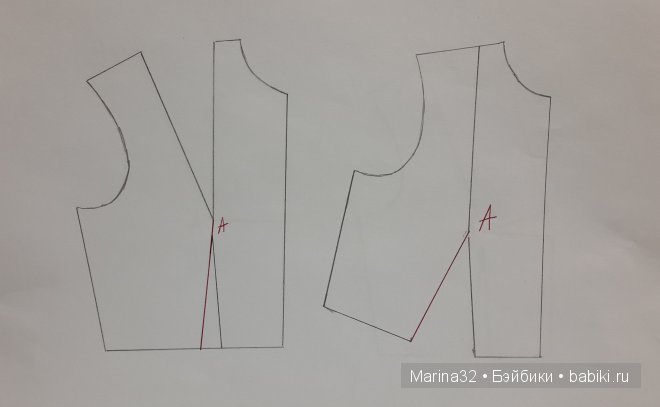 Варианты перевода нагрудной выточки. Моделирование одежды для кукол | Бэйбики Варианты перевода нагрудной выточки. Моделирование одежды для кукол (фото 4)