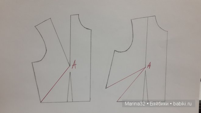 Варианты перевода нагрудной выточки. Моделирование одежды для кукол | Бэйбики Варианты перевода нагрудной выточки. Моделирование одежды для кукол (фото 3)