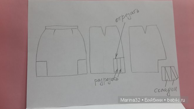 Простое моделирование юбки для куклы. Выкройки