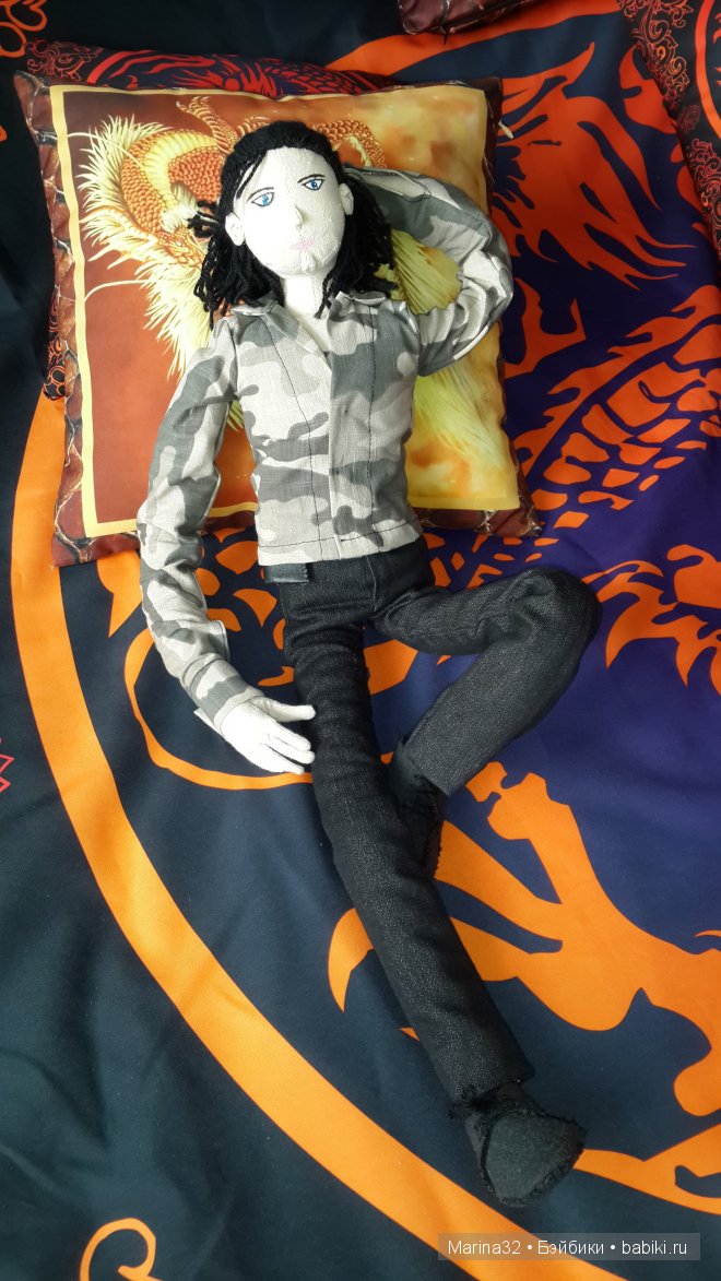 Два воина моего сына, авторские текстильные куклы