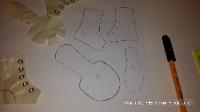 Ботинки, тапочки, платье и парик для куклы своими руками. Небольшая переделка (фото 2)