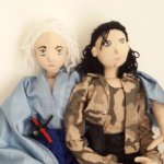 Два воина моего сына, авторские текстильные куклы