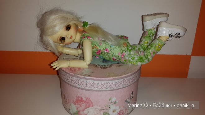 Первый блинчик для куклы Василисы, платье, кофточка и штанишки (фото 4)