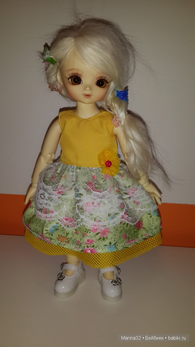 Первый блинчик для куклы Василисы, платье, кофточка и штанишки (фото 8)