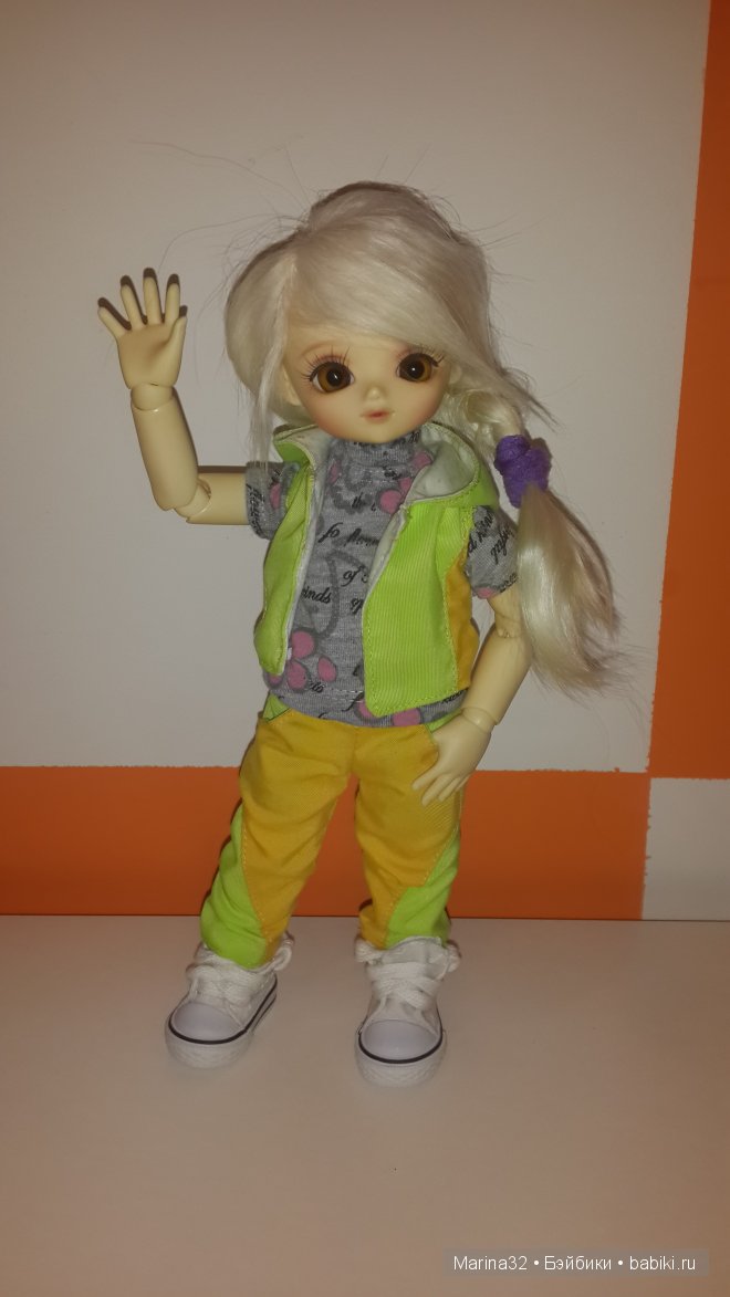 Жилетка, штанишки для модной Василисы. Костюм для куклы БЖД (фото 7)