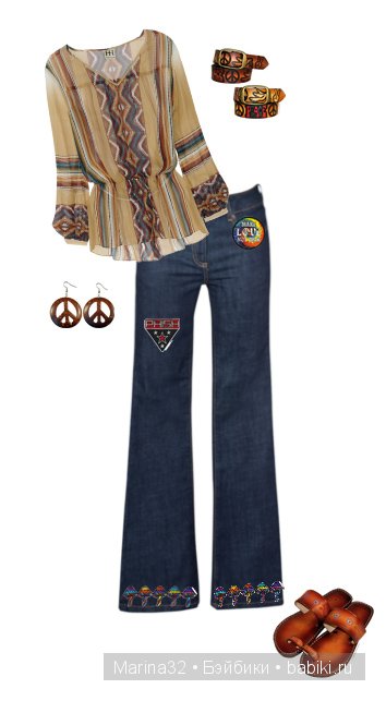 Вещь с историей: джинсы клёш. ("Звезда подиума" 60 см.) (фото 3)