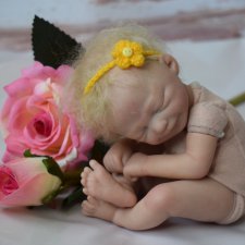 Небольшая переделка моей "кнопочки", мини реборн Дарина