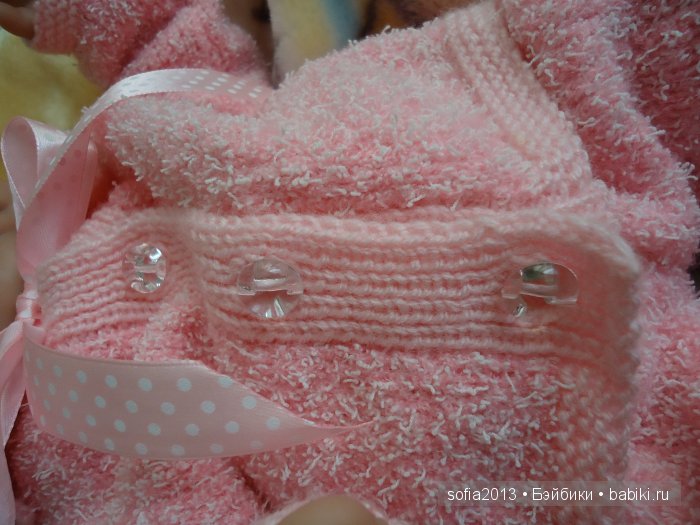 Вязаные авторские костюмчики-Розовые зефирки (фото 4)