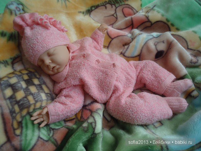 Вязаные авторские костюмчики-Розовые зефирки (фото 7)