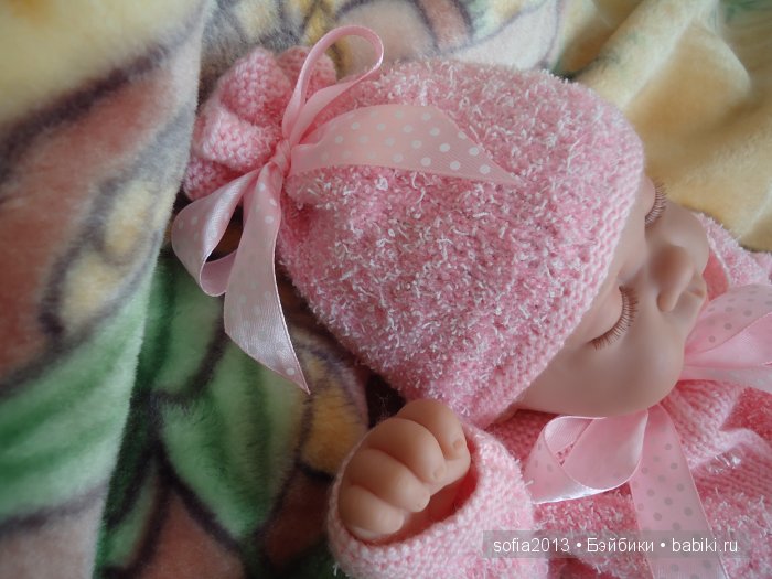 Вязаные авторские костюмчики-Розовые зефирки (фото 3)