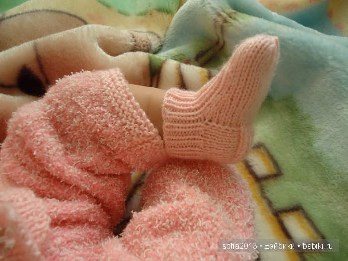 Вязаные авторские костюмчики-Розовые зефирки (фото 6)