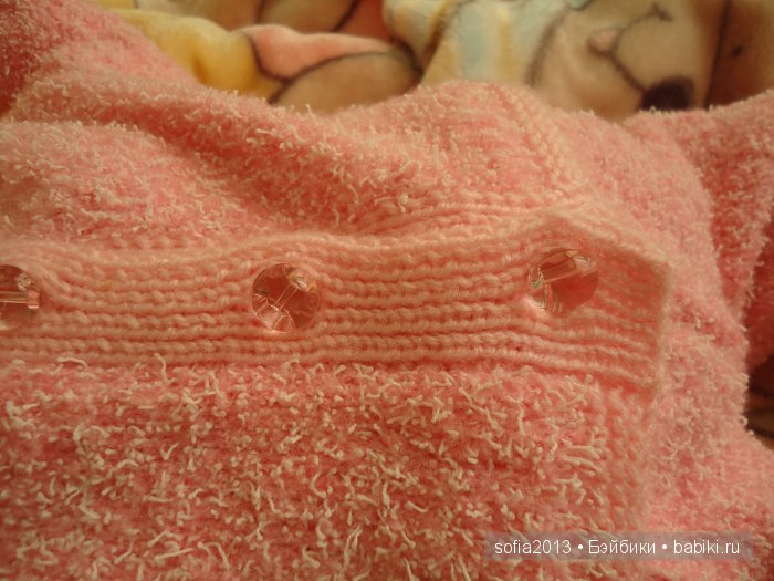 Вязаные авторские костюмчики-Розовые зефирки (фото 9)