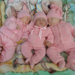 Вязаные авторские костюмчики-Розовые зефирки