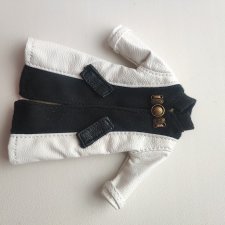 Кожаное пальто для куклы ob11