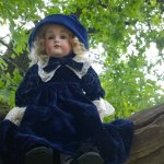 Антикварная кукла Kestner, сегодняшняя прогулка по лесу