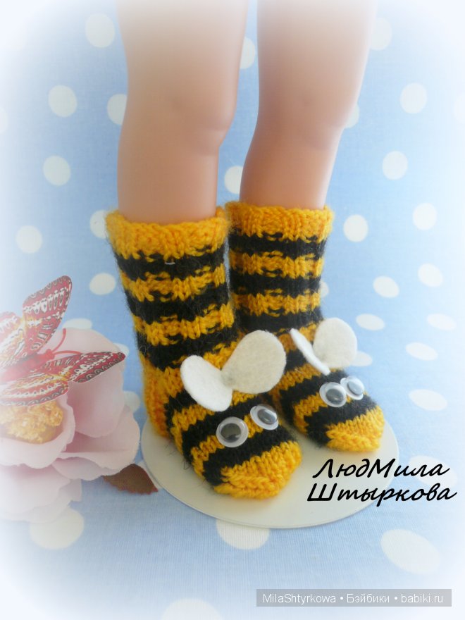 носки для кукол, носочки для кукол, носочки ручной работы, вязаные носочки для кукол