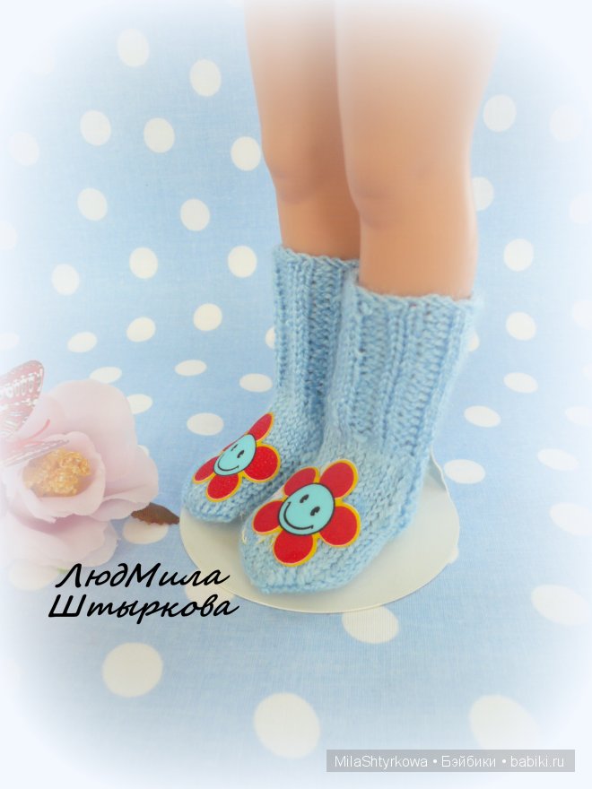 носки для кукол, носочки для кукол, носочки ручной работы, вязаные носочки для кукол
