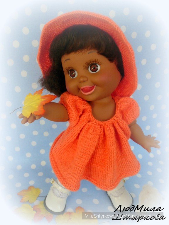 вязаная одежда для кукол.