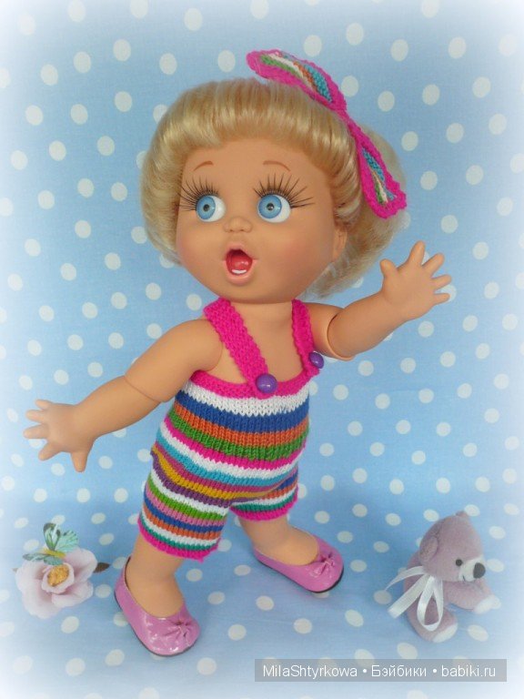 вязаная одежда для кукол.
