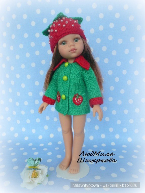 вязаная одежда для кукол.