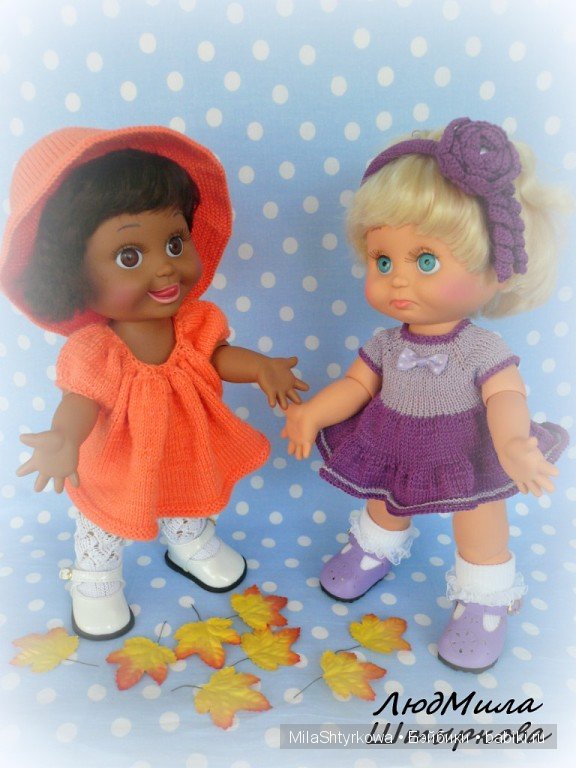 вязаная одежда для кукол.