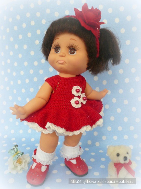 вязаная одежда для кукол.