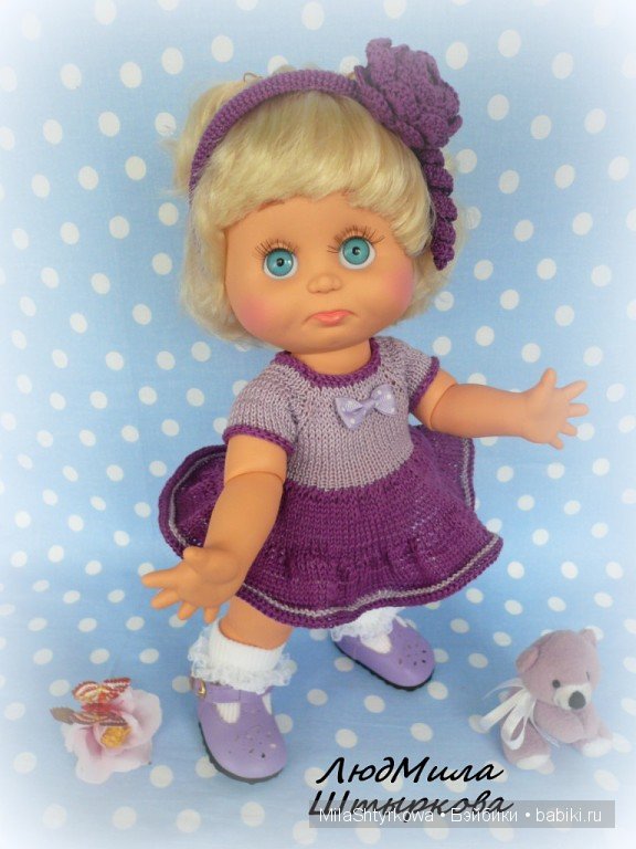 вязаная одежда для кукол.