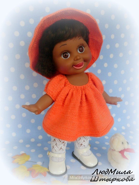 вязаная одежда для кукол.