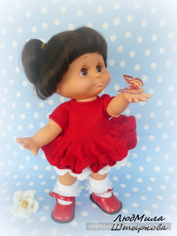 вязаная одежда для кукол.